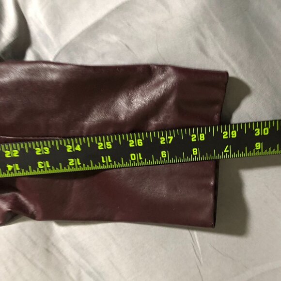 Winlit Women's Leather Blazer Jacket Size 15-16 Red Button Front Y2K - Picture 9 of 16